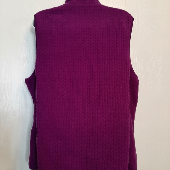 Tangerine zip front microfleece vest, sz xxl - Picture 2 of 3